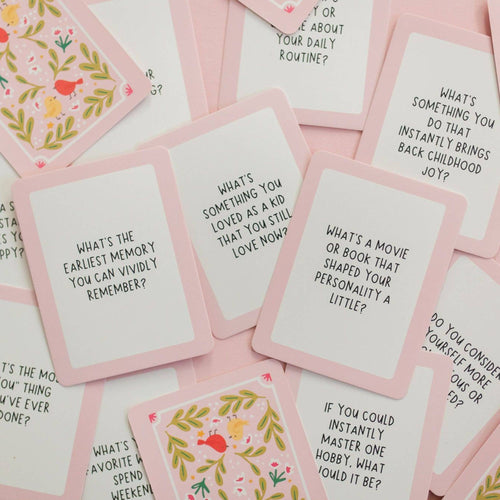 Ask Away Conversation Cards - Deck of Cards + Storage Tin
