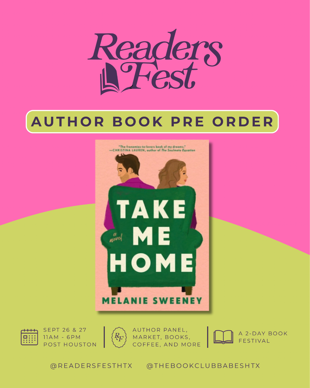 Readers Fest Pre-Order Book + Signing: Take Me Home