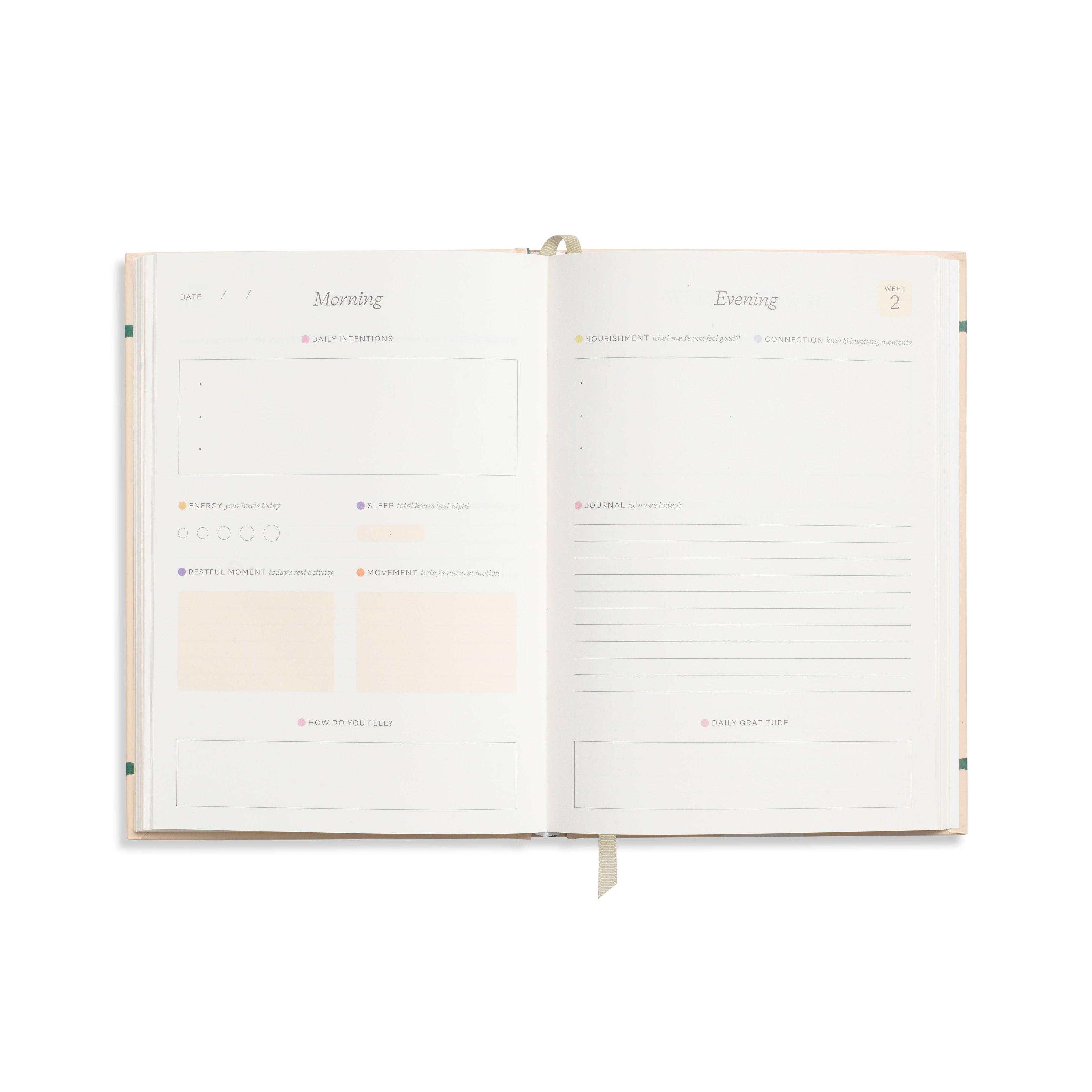 Guided Wellness Journal, A5 Hardcover - Warmth