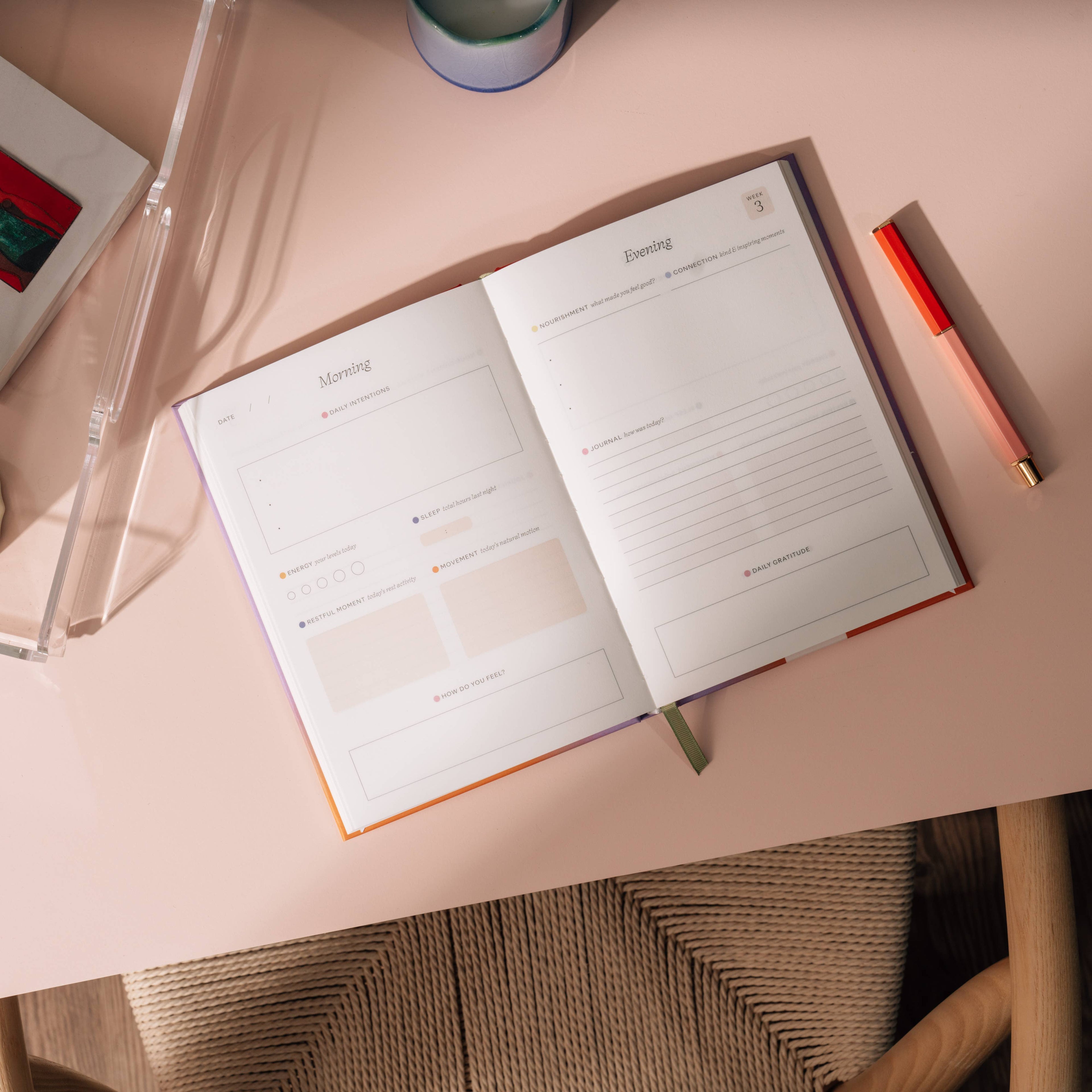 Guided Wellness Journal, A5 Hardcover - Warmth