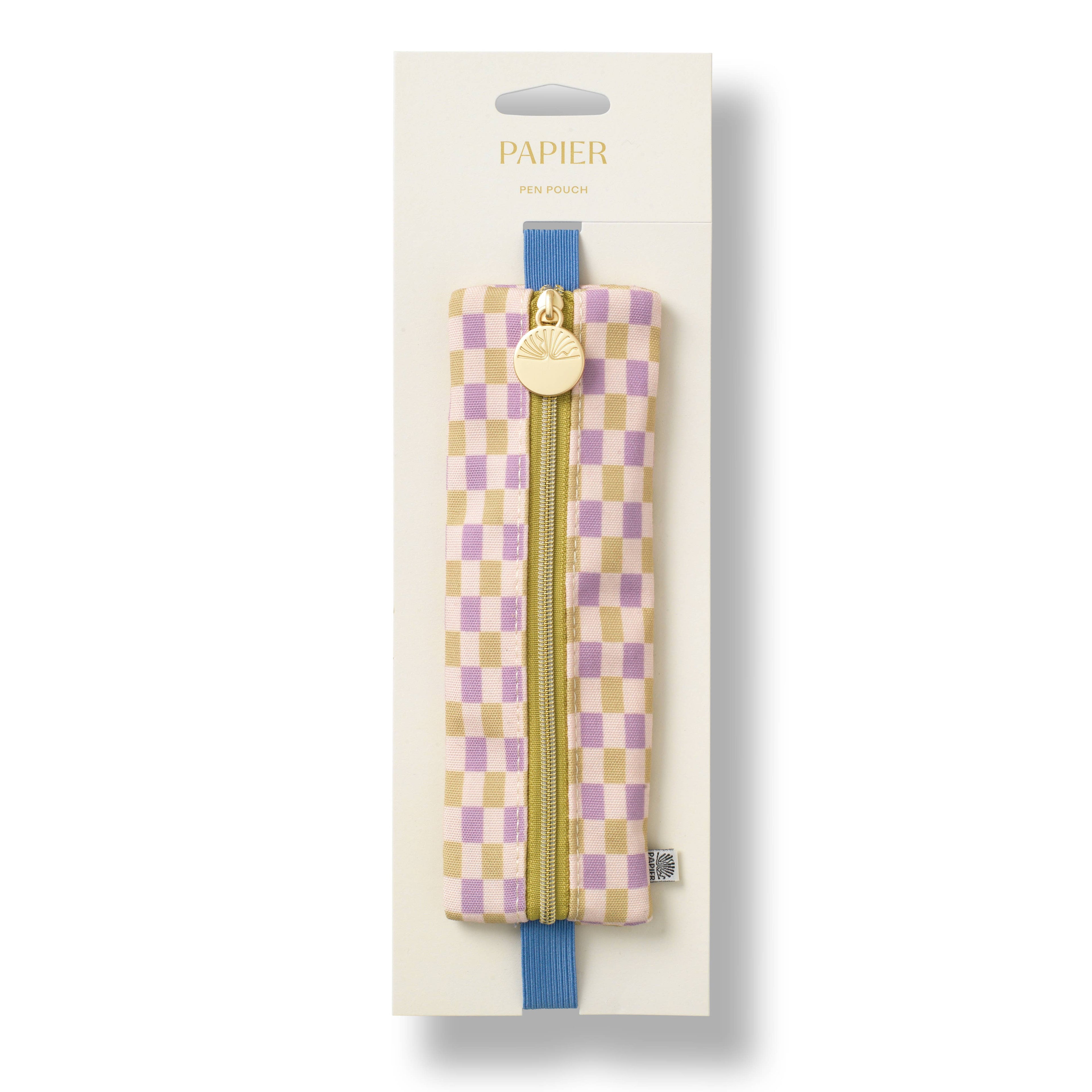 Elastic Pen Pouch - Checkered